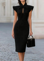 Verity bow detail midi dress, view 3