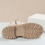 Vienna faux suede fleece-lined slip-on ankle boots, sole view