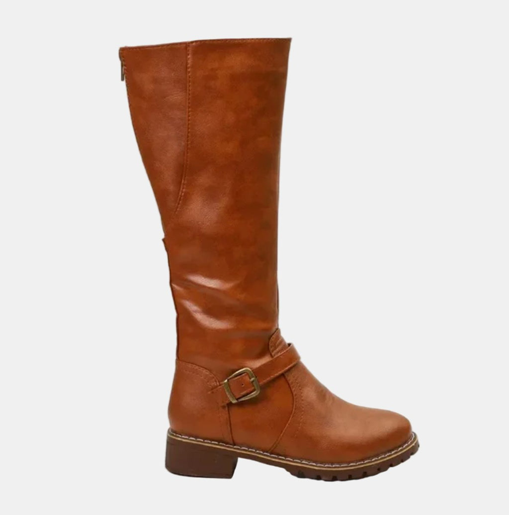 Vienna Tall Riding Boots Buckle Strap, detail view