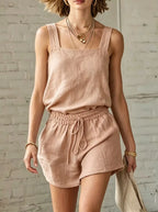 Wilhelmina tank top and shorts two piece set, view 1
