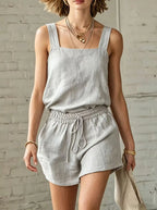 Wilhelmina tank top and shorts two piece set, view 3