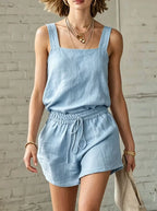 Wilhelmina tank top and shorts two piece set, view 4