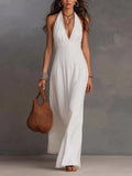 Winnifred halter open-back maxi dress, view 1