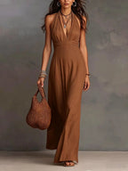 Winnifred halter open-back maxi dress, view 5