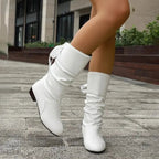Winslow faux leather mid-calf lace-up boots, view 11