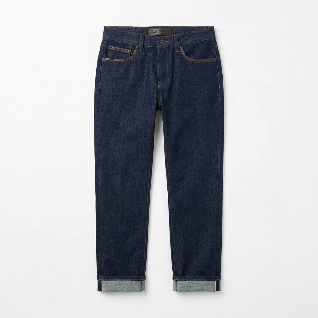 Women's dark blue denim jeans straight fit BELLA HUDSON